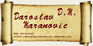Daroslav Maranović vizit kartica